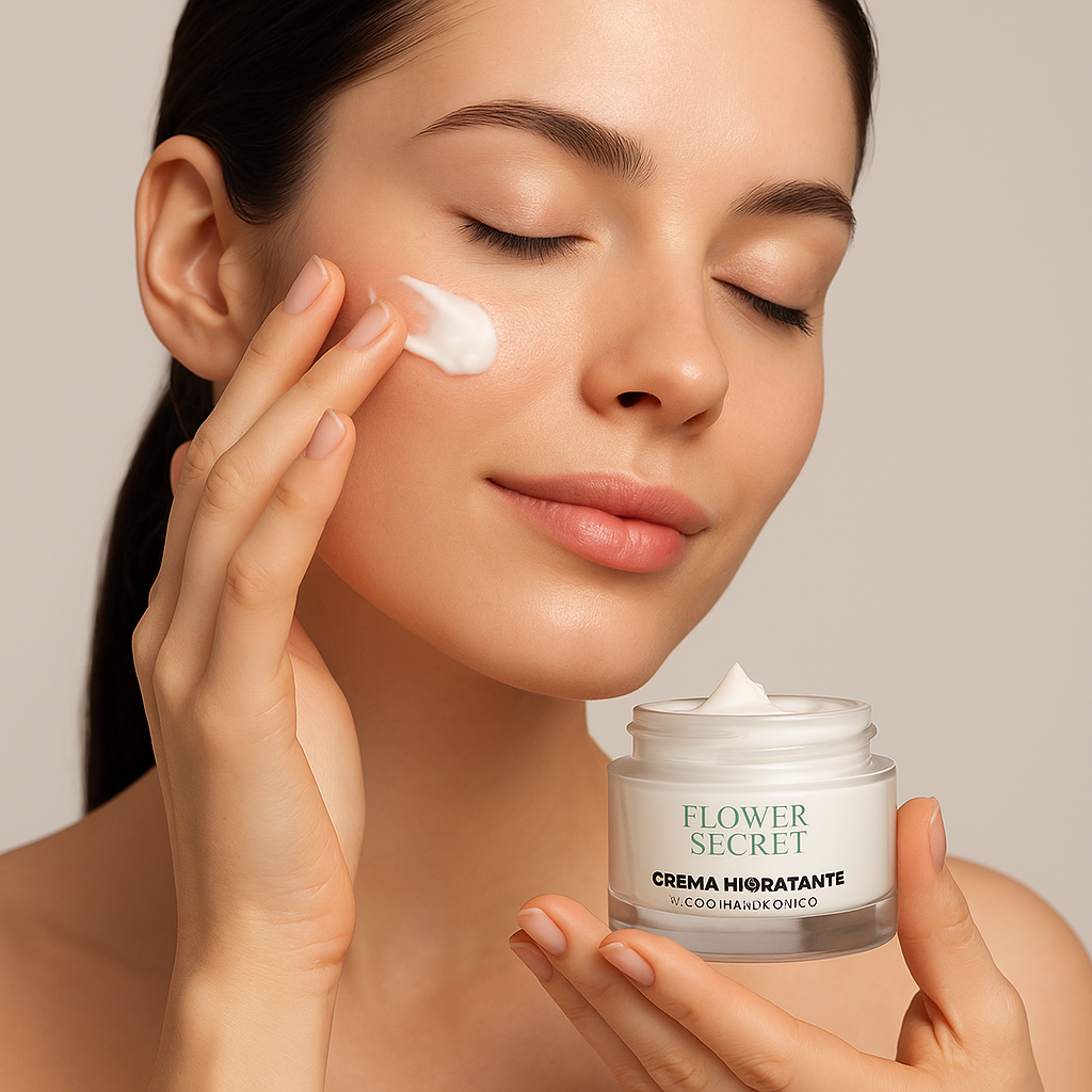 Flower Secret – Crema Hidratante Facial con Ácido Hialurónico